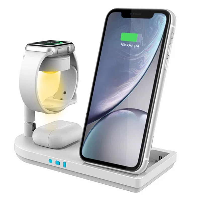 Wireless Charger 3 In 1 - Stasiun Pengisi Daya Nirkabel 3-in-1 yang