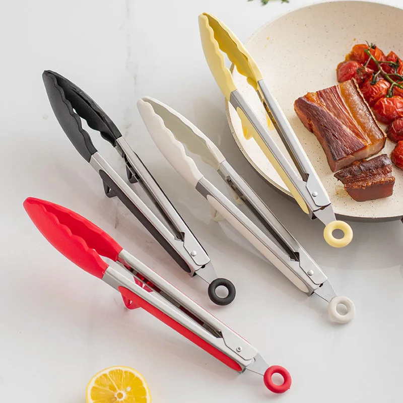 Hi Tech Kitchen Accessories - Penjepit makanan silikon 10 inci, klip