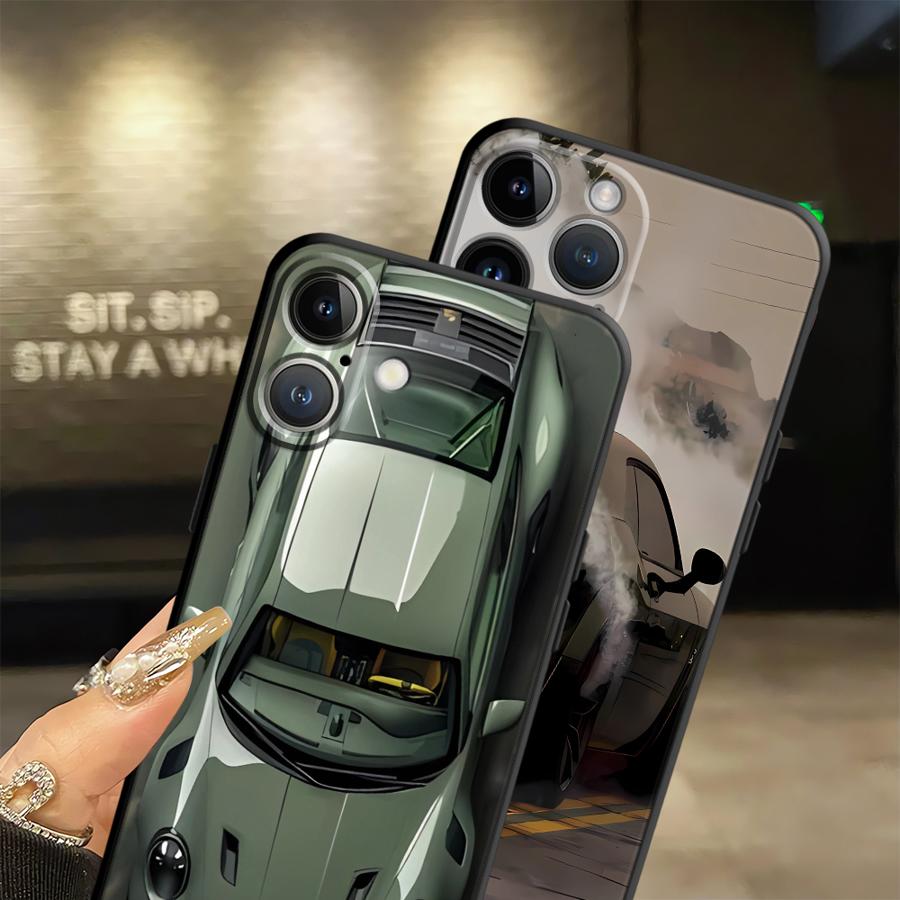 Tech Accessories Apple - Casing Handphone Lembut Warna Hitam Keren