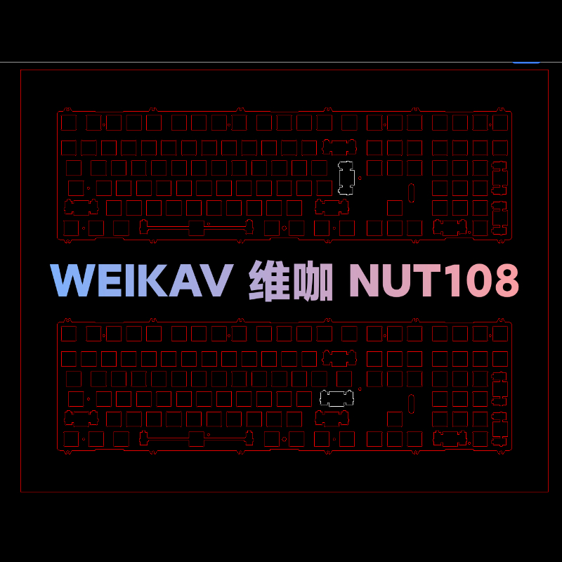 Tech Gaming Accessories - WEIKAV NUT108 Pelat Pemosisian Keyboard Mekanis