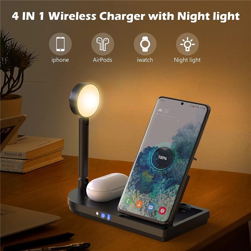 Stasiun Pengisi Daya Nirkabel  - Wireless Charger 3 In 1 ulasan dan harga