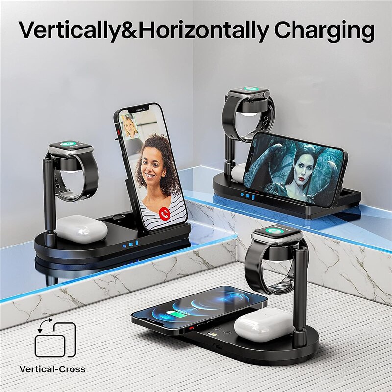 Stasiun Pengisi Daya Nirkabel  - Wireless Charger 3 In 1 ulasan dan harga
