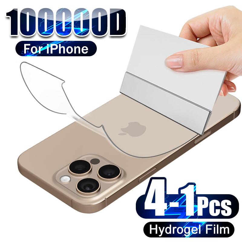 4-1 buah Film hidrogel belakan - Tech Accessories Apple ulasan dan harga