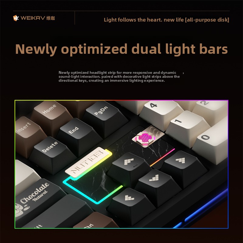 WEIKAV NUT108 Keyboard Mekanik - Tech Gaming Accessories ulasan dan harga