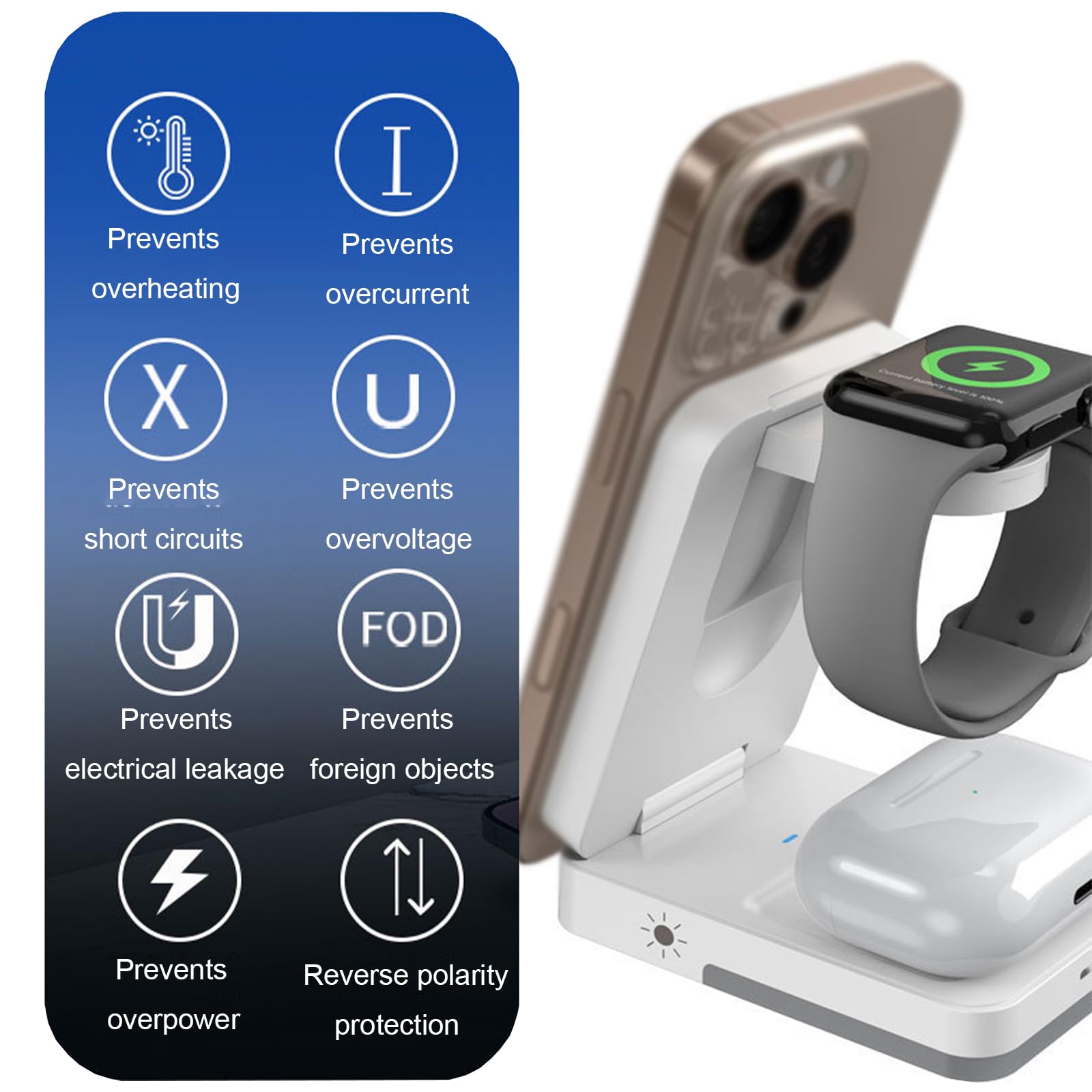 Pengisi Daya Nirkabel Lipat 3- - Wireless Charger 3 In 1 ulasan dan harga