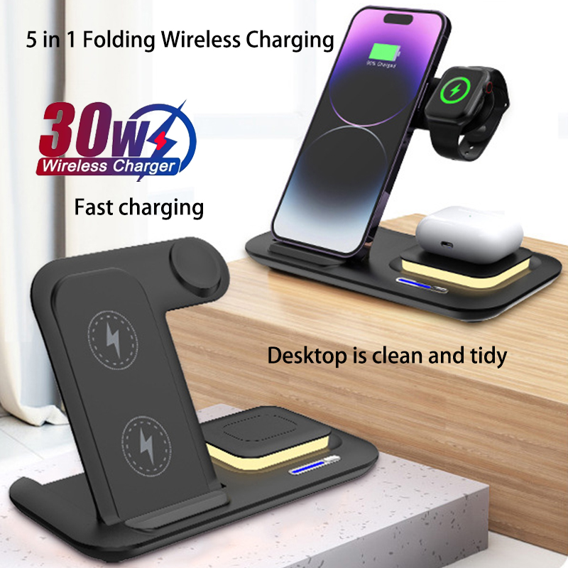 Stasiun Pengisi Daya Ponsel Ni - Wireless Charger 3 In 1 ulasan dan harga