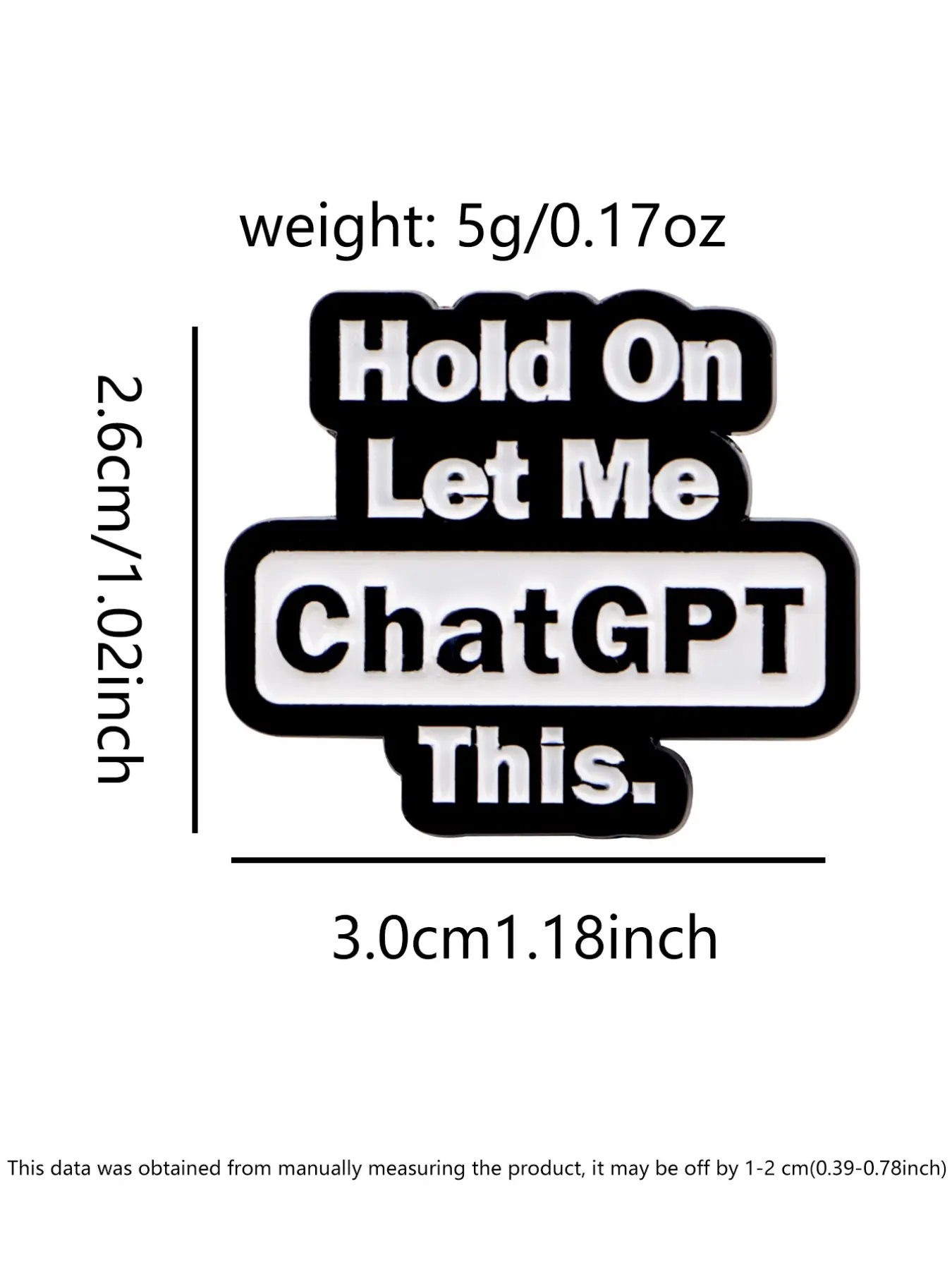 Pin Enamel Chatgpt, Emblem Log - Tech Accessories Logo ulasan dan harga