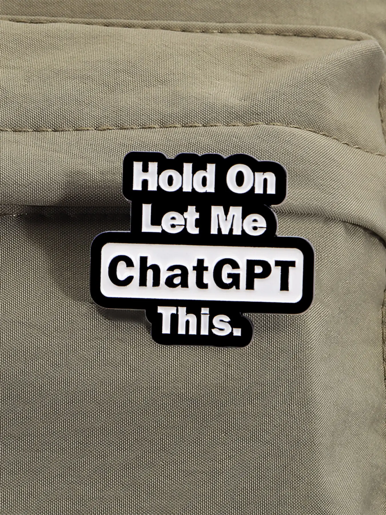 Pin Enamel Chatgpt, Emblem Log - Tech Accessories Logo ulasan dan harga