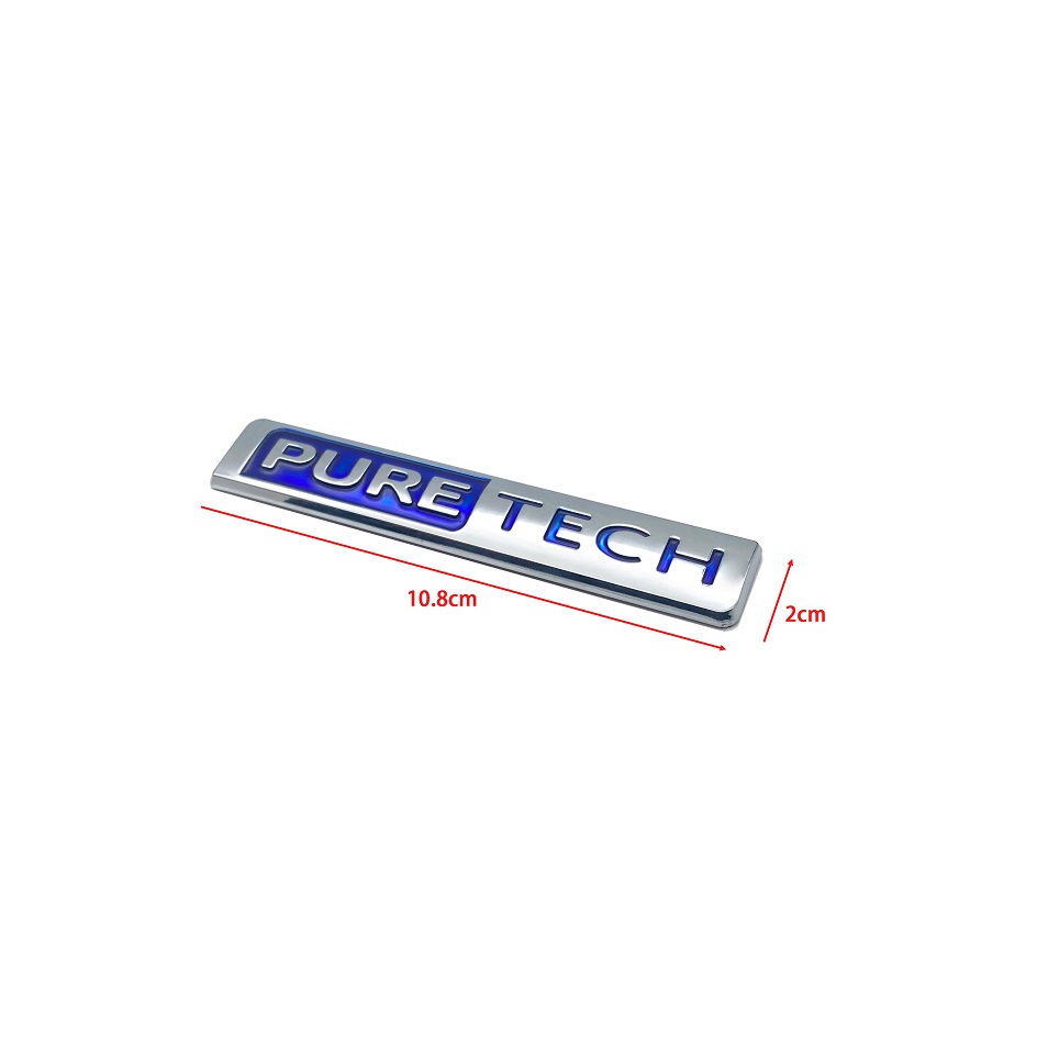 Emblem 3D Premium Puretech Pur - Tech Accessories Logo ulasan dan harga