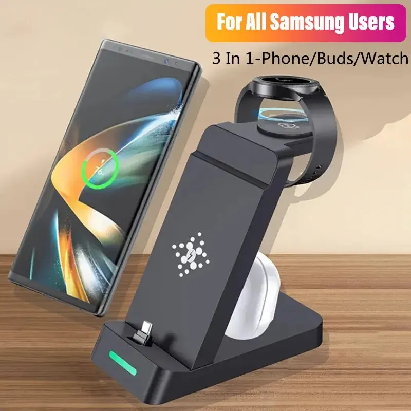 Stasiun pengisian daya 3 dalam - Wireless Charger 3 In 1 ulasan dan harga