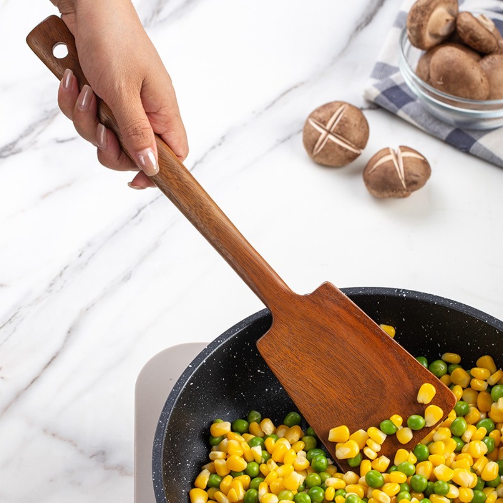 Spatula Masak Kayu Solid 34Cm  - Hi Tech Kitchen Accessories ulasan dan harga