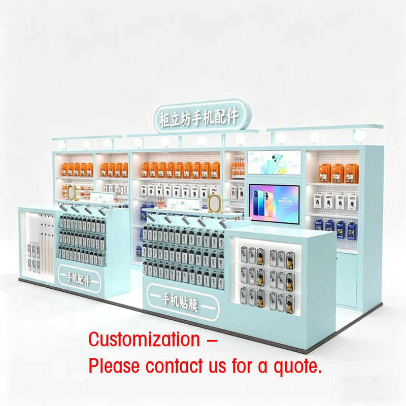 Kios Aksesori Ponsel Biru Muda - Tech Accessories Kiosk ulasan dan harga