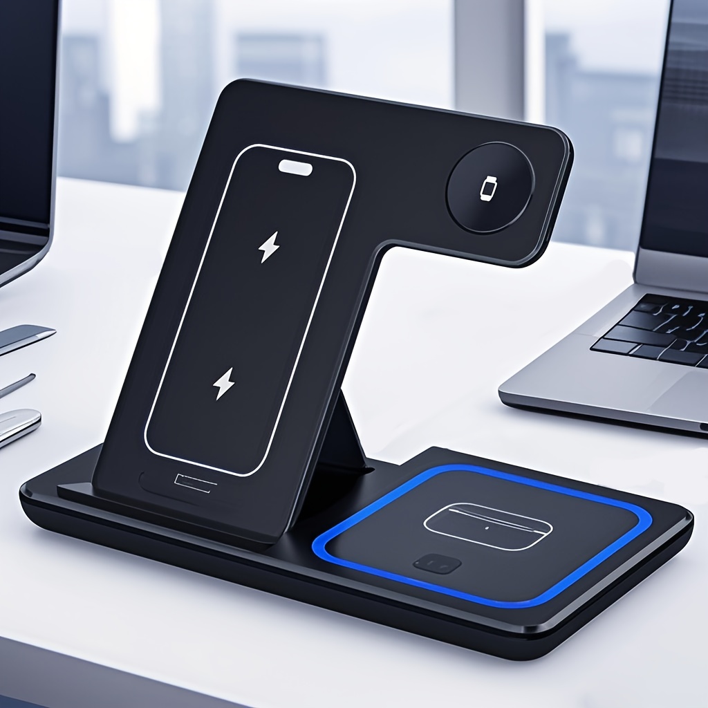 Pengisi Daya Nirkabel Lipat 3- - Wireless Charger 3 In 1 ulasan dan harga