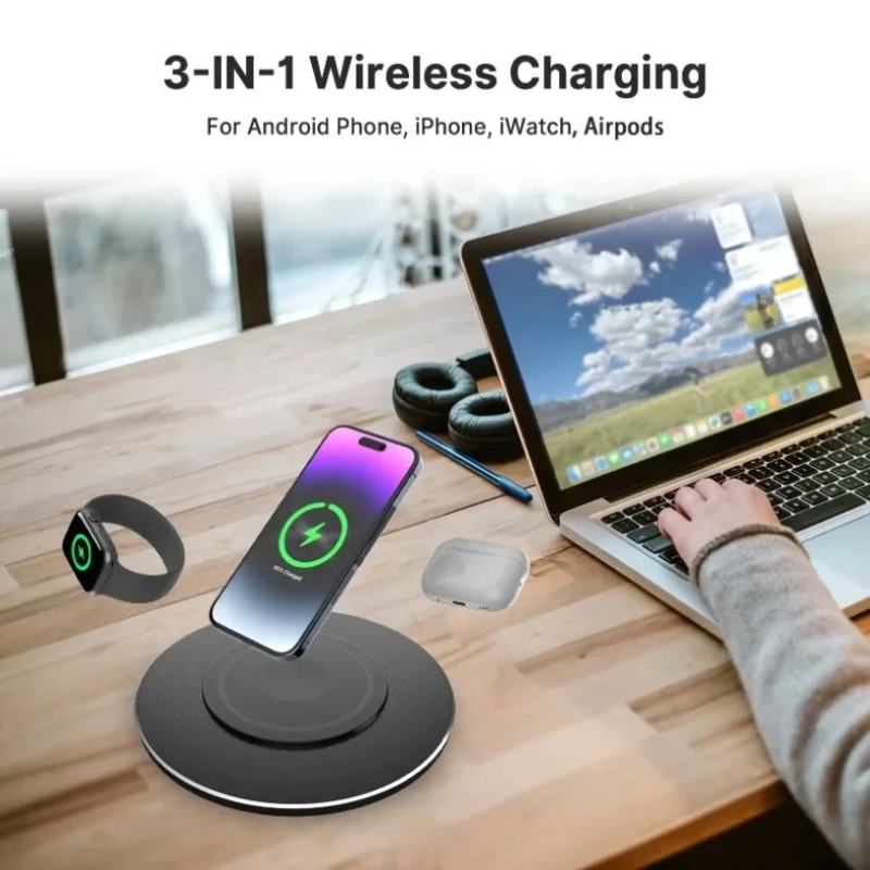 Pengisi Daya Nirkabel 3 in 1 1 - Wireless Charger 3 In 1 ulasan dan harga